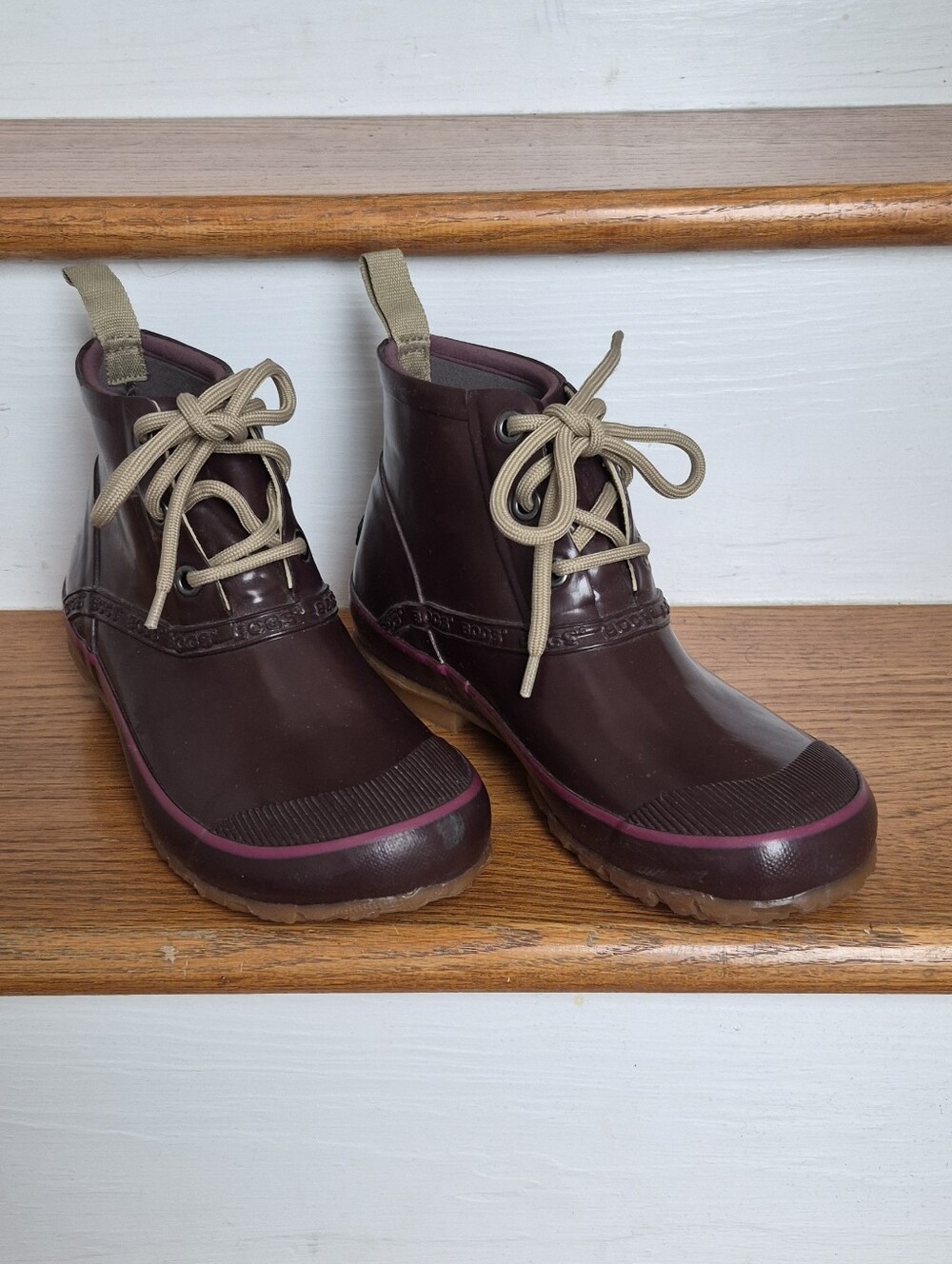 BOGS Charlot Waterproof Insulated Ankle Boots in Deep Burgundy